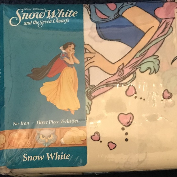 Vtg SnowWhite&7 Dwarfs 3pc Twin Sheet Set(2 Avail) - Picture 3 of 7